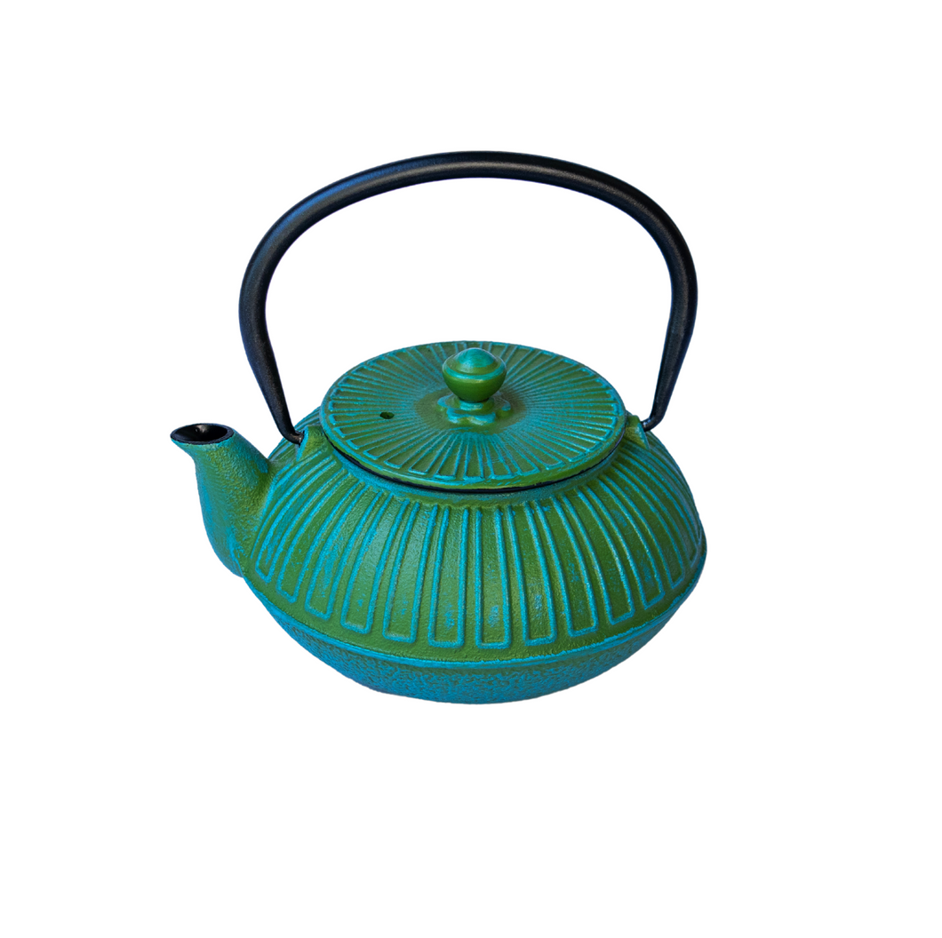 Cast Iron Infuser Tea Pot- Green (600ml)